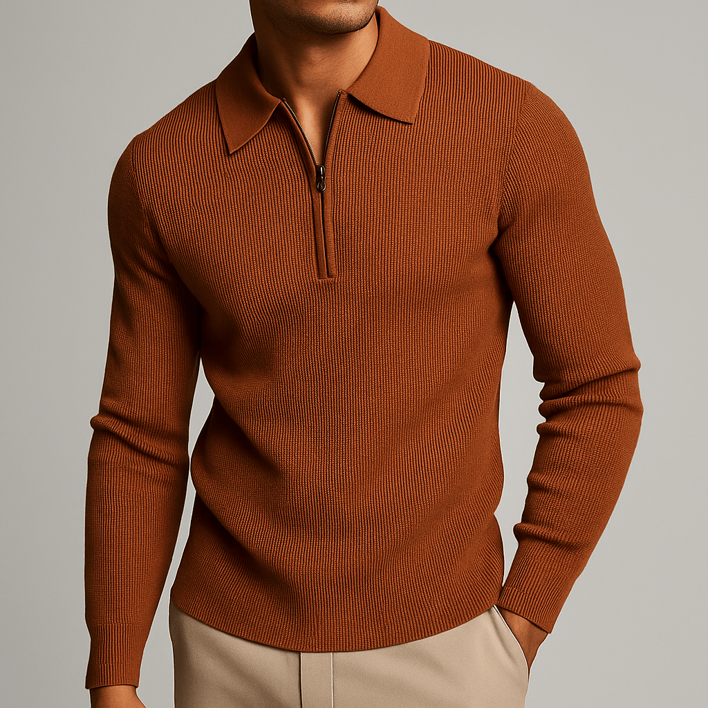Bruno | Polo con Zip Maglia Fine