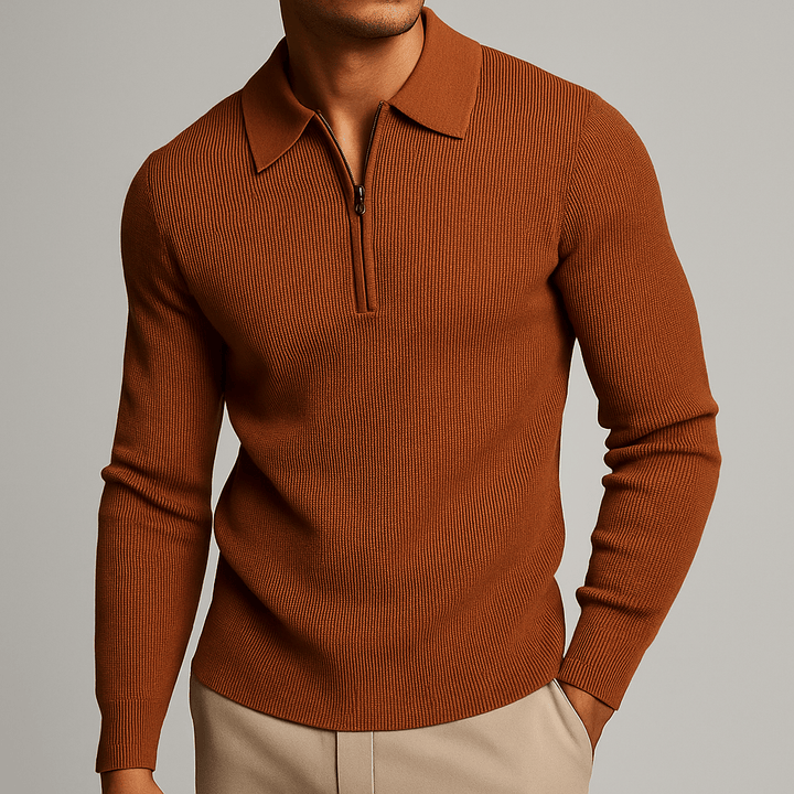 Bruno | Polo con Zip Maglia Fine