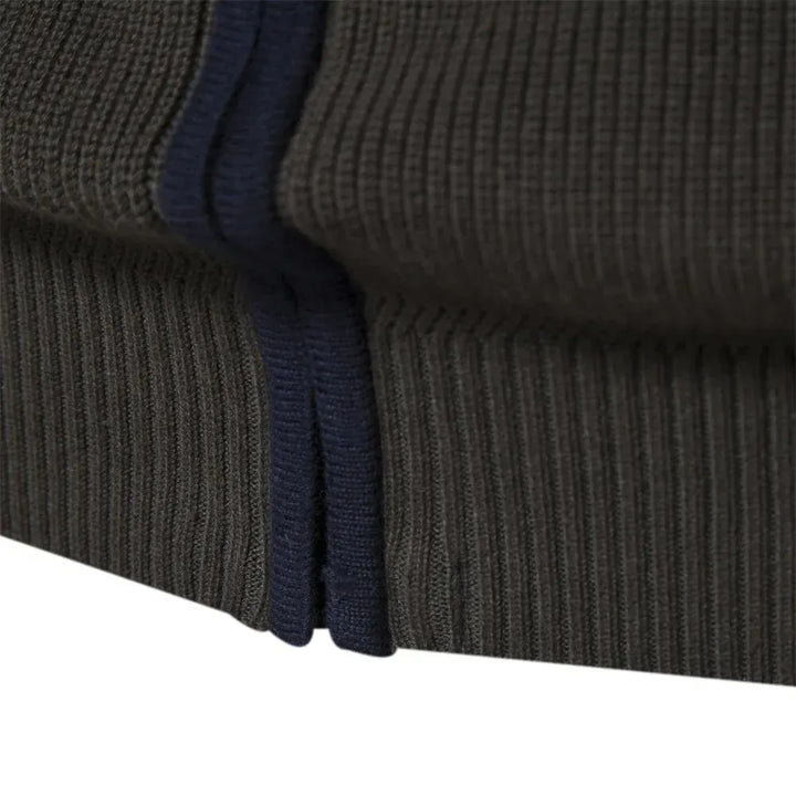 Carlo | Cardigan Zip Tricolore Moderno