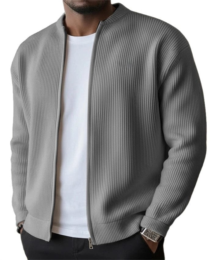 Simone | Cardigan Zip Coste Verticali