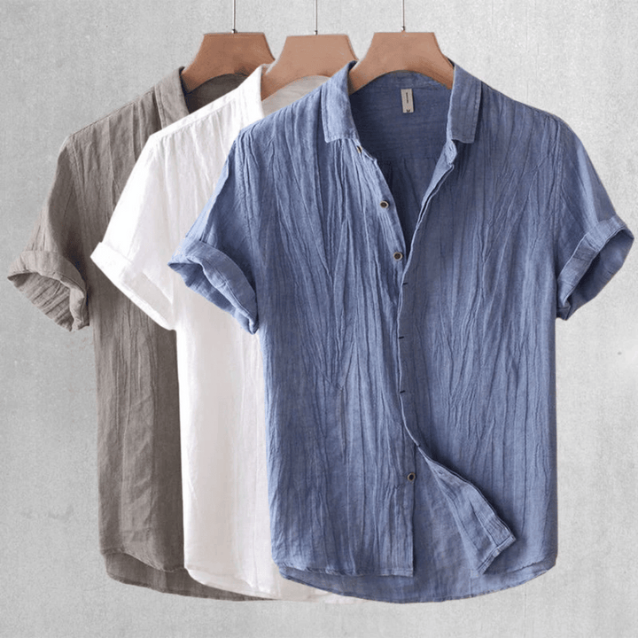 Pietro | Camicia Lino Maniche Corte