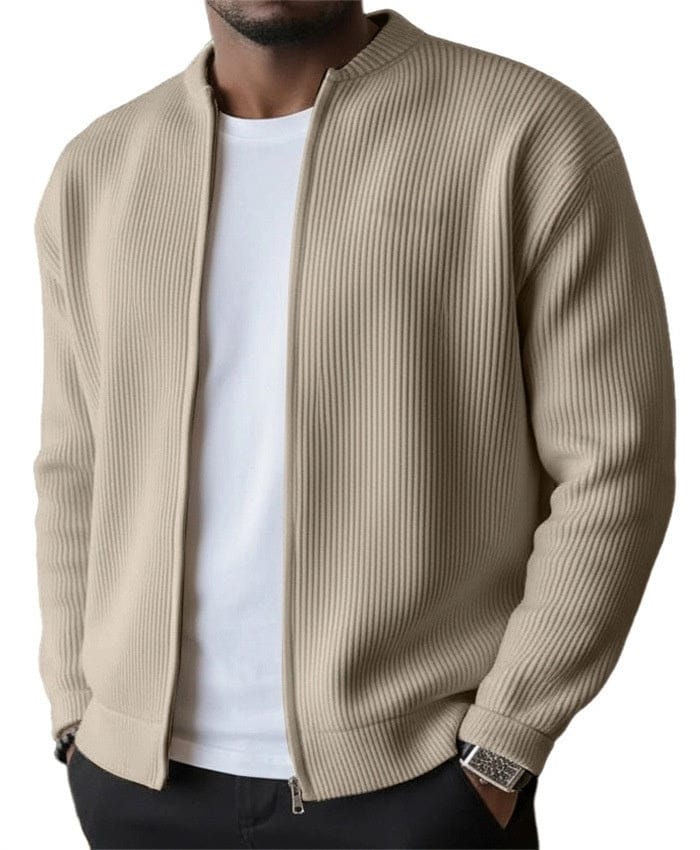 Simone | Cardigan Zip Coste Verticali