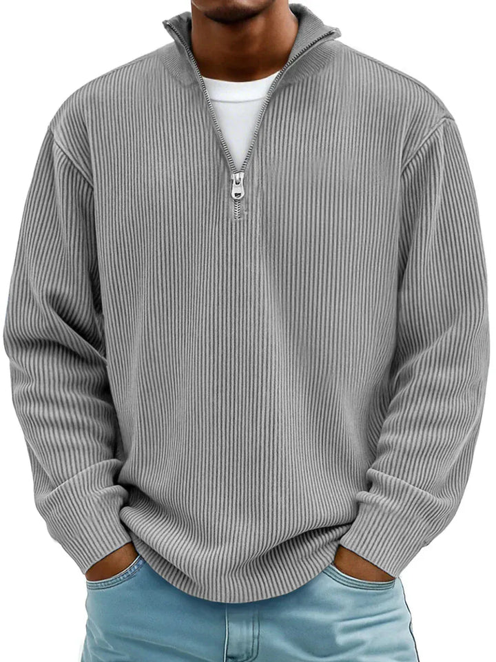 Emanuele | Maglione Zip a Coste