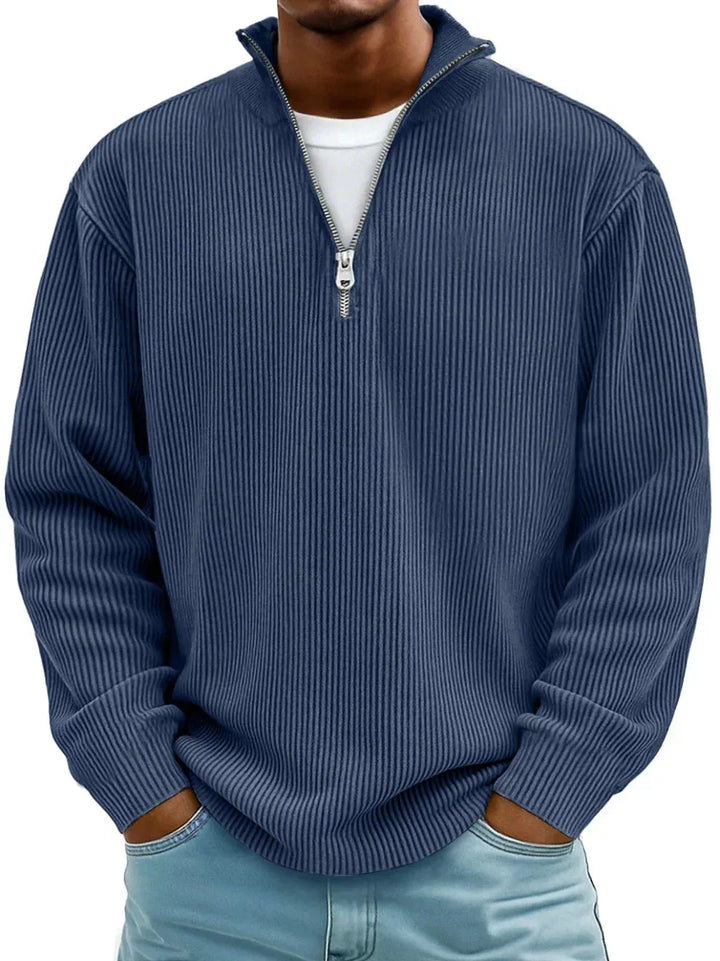 Emanuele | Maglione Zip a Coste