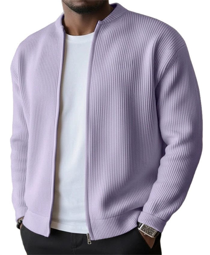Simone | Cardigan Zip Coste Verticali