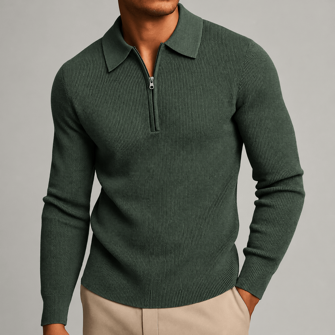 Bruno | Polo con Zip Maglia Fine