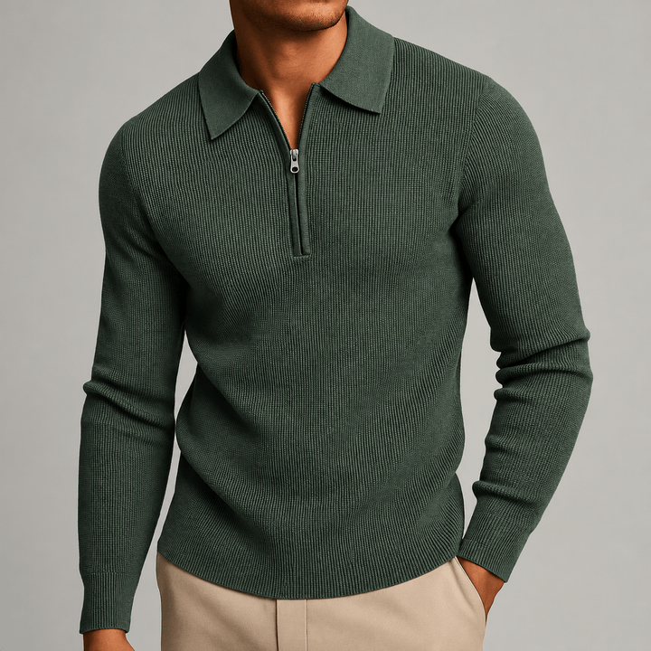 Bruno | Polo con Zip Maglia Fine