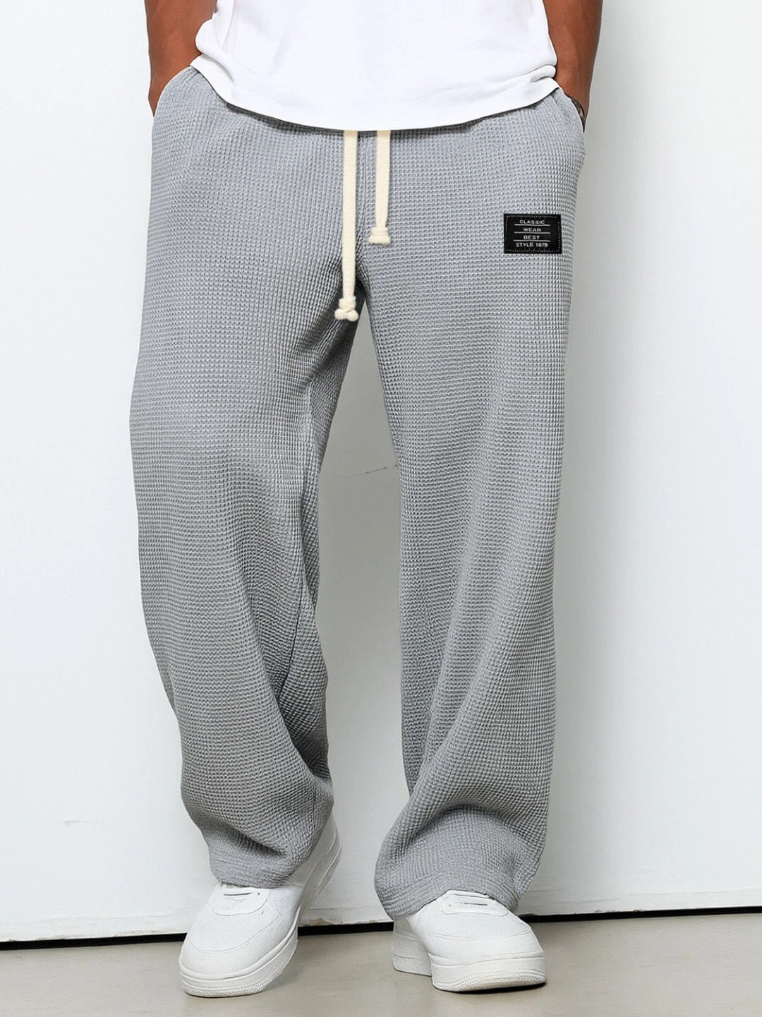 Daniele | Pantaloni con Coulisse Waffle