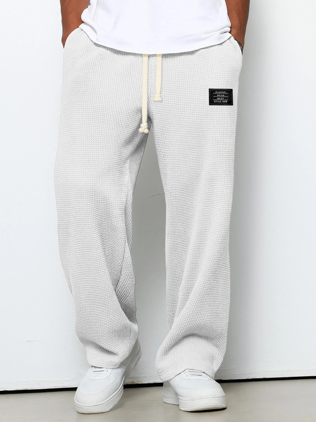 Daniele | Pantaloni con Coulisse Waffle