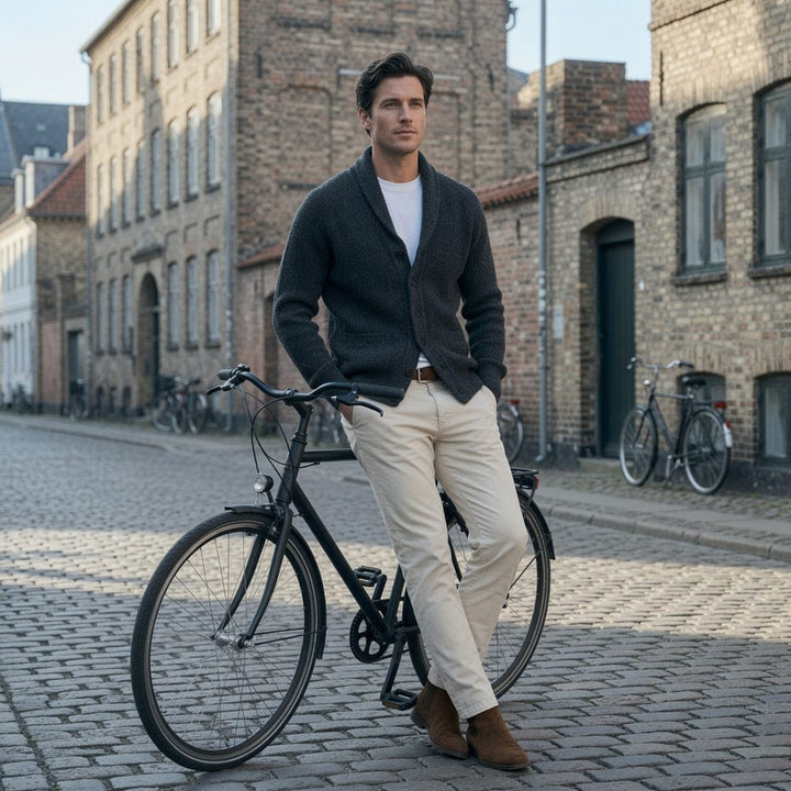 Paolo | Cardigan Collo Sciallato Caldo