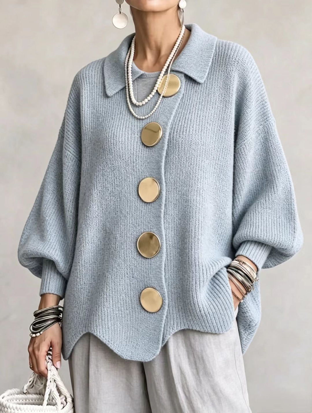 Isadora | Cardigan Oversize con Bottoni