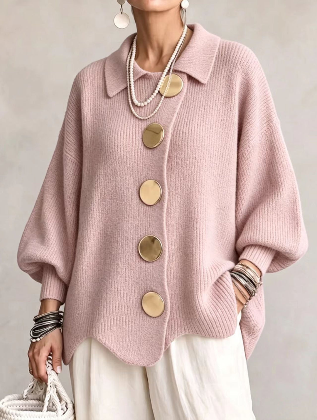 Isadora | Cardigan Oversize con Bottoni
