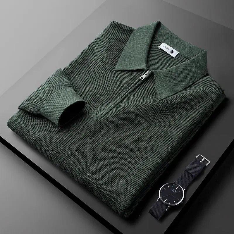 Bruno | Polo con Zip Maglia Fine