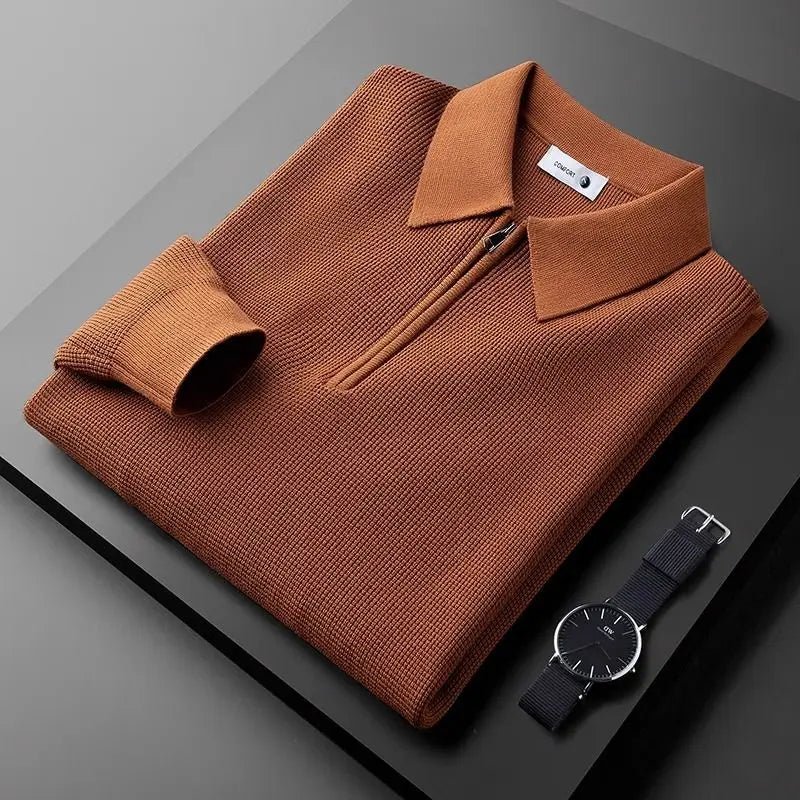 Bruno | Polo con Zip Maglia Fine