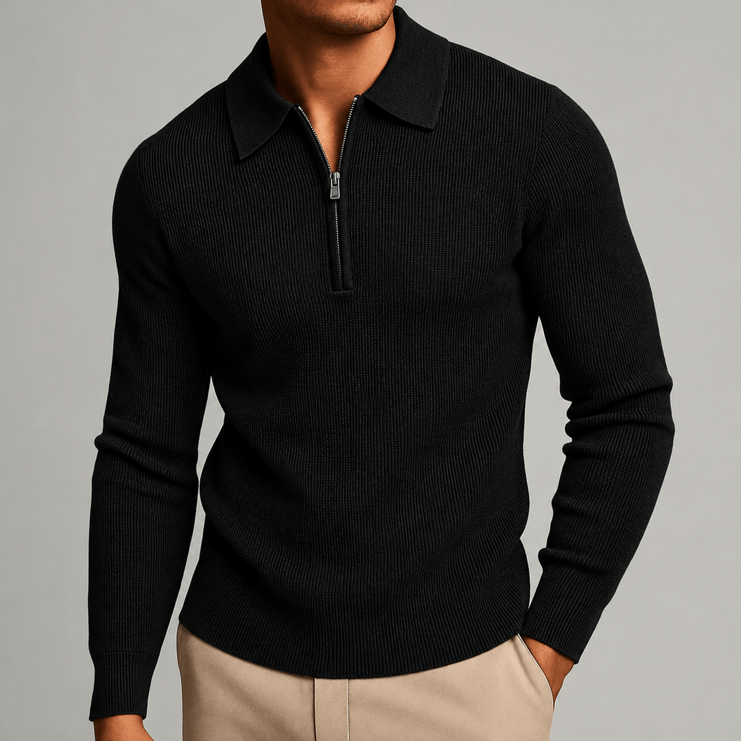 Bruno | Polo con Zip Maglia Fine