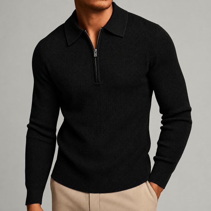 Bruno | Polo con Zip Maglia Fine