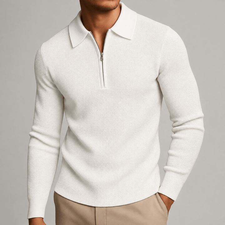 Bruno | Polo con Zip Maglia Fine