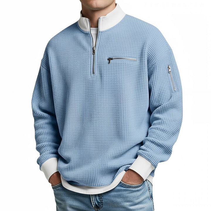 Dario | Maglia Mezza Zip Bordi Contrasto