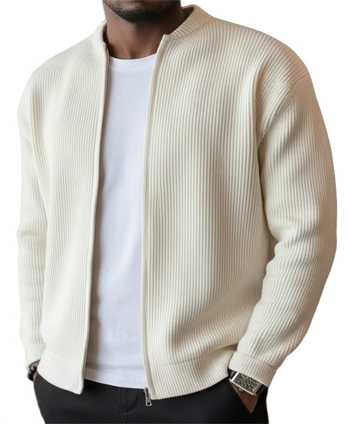 Simone | Cardigan Zip Coste Verticali