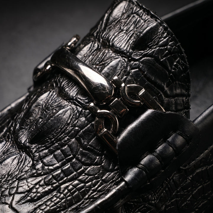 Leonardo | Mocassini Effetto Croco