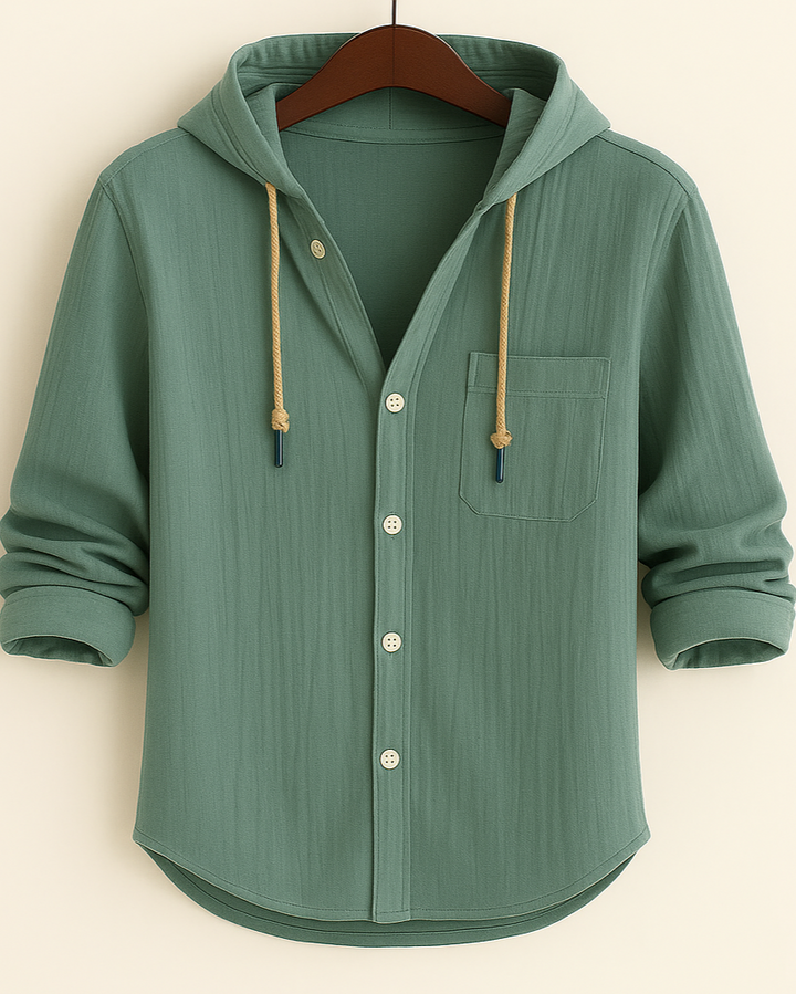 Enzo | Camicia con Cappuccio Cotone