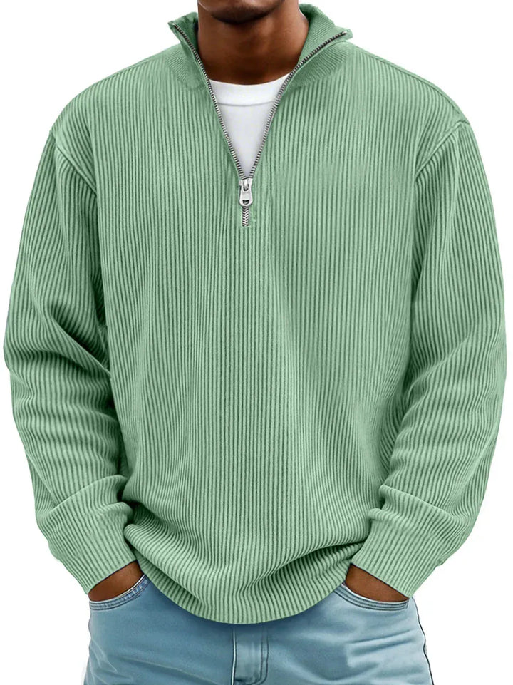 Emanuele | Maglione Zip a Coste