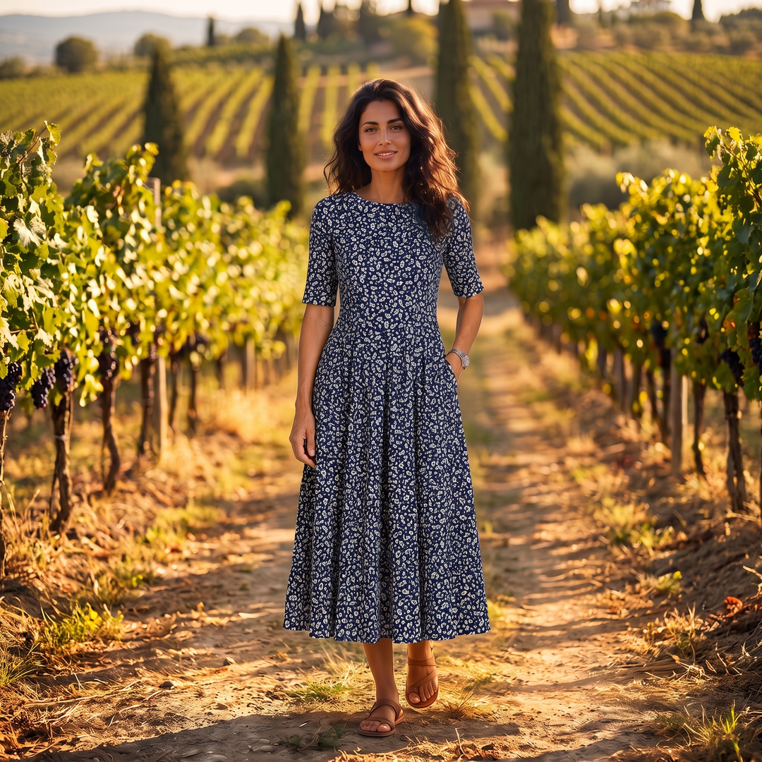 Cristina | Abito Midi Floreale