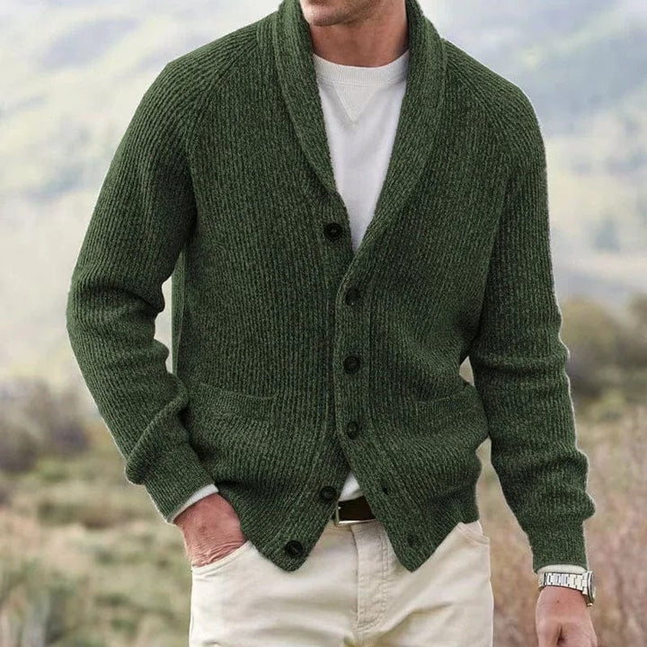 Paolo | Cardigan Collo Sciallato Caldo
