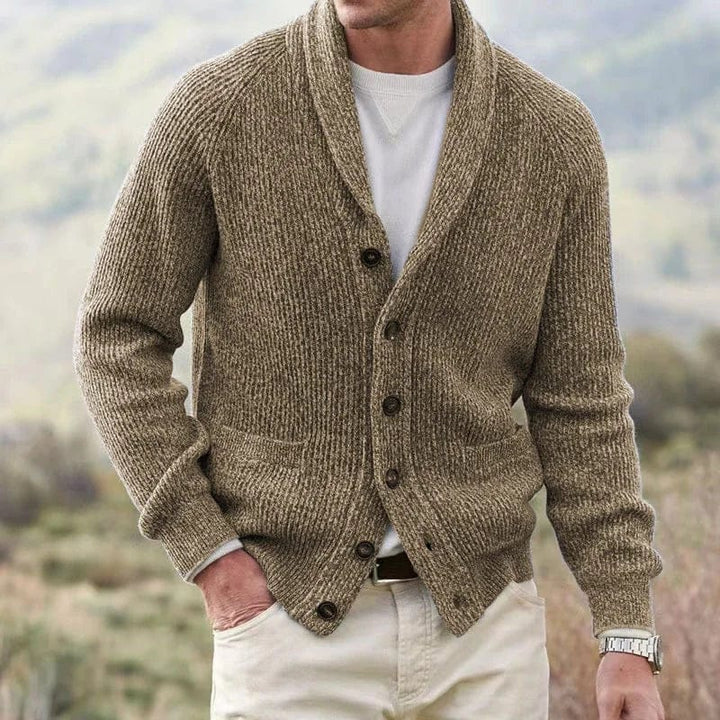Paolo | Cardigan Collo Sciallato Caldo
