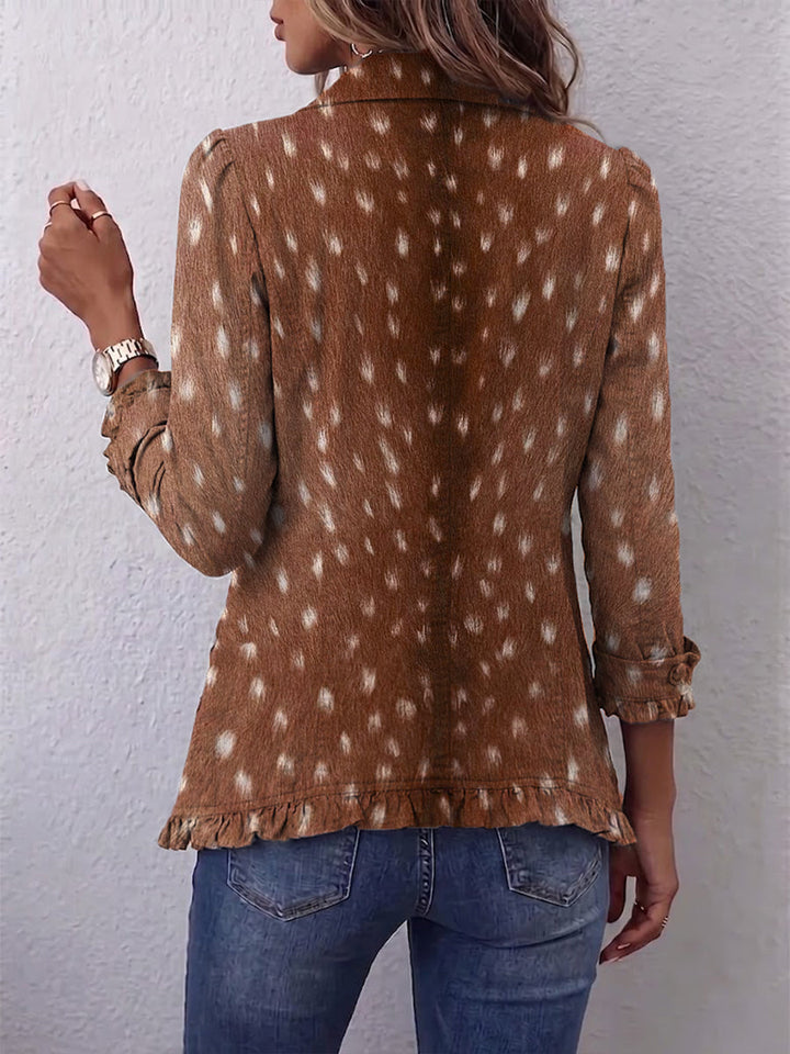 Rossella | Giacca Bohème Animalier Marrone