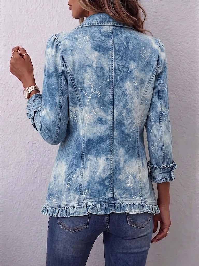 Federica | Giacca Bohème Botanica Sfumata Blu