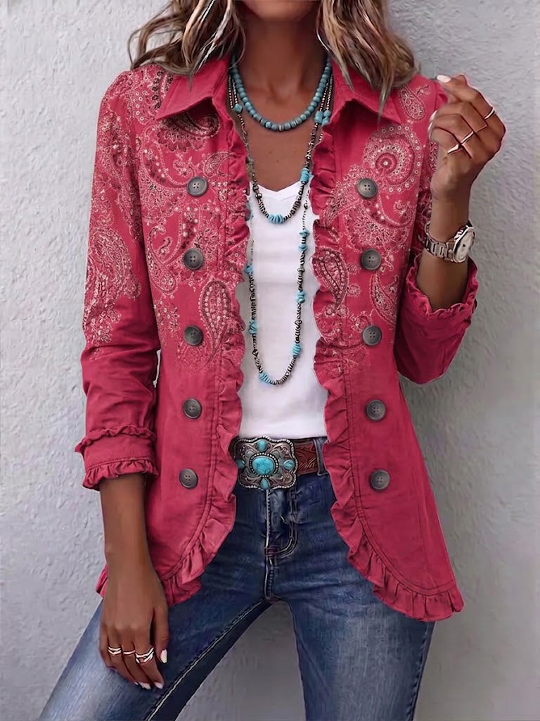 Cristina | Giacca Paisley Vintage Rosa Antico