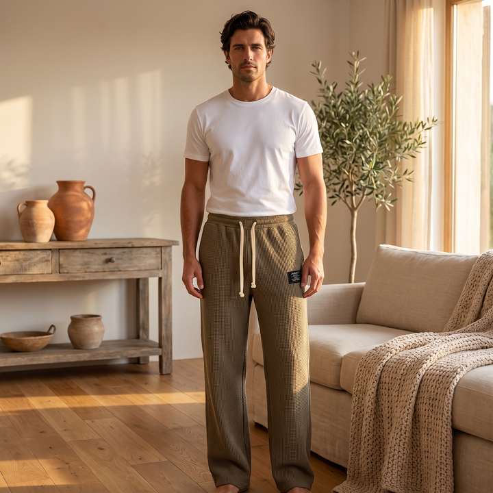 Daniele | Pantaloni con Coulisse Waffle
