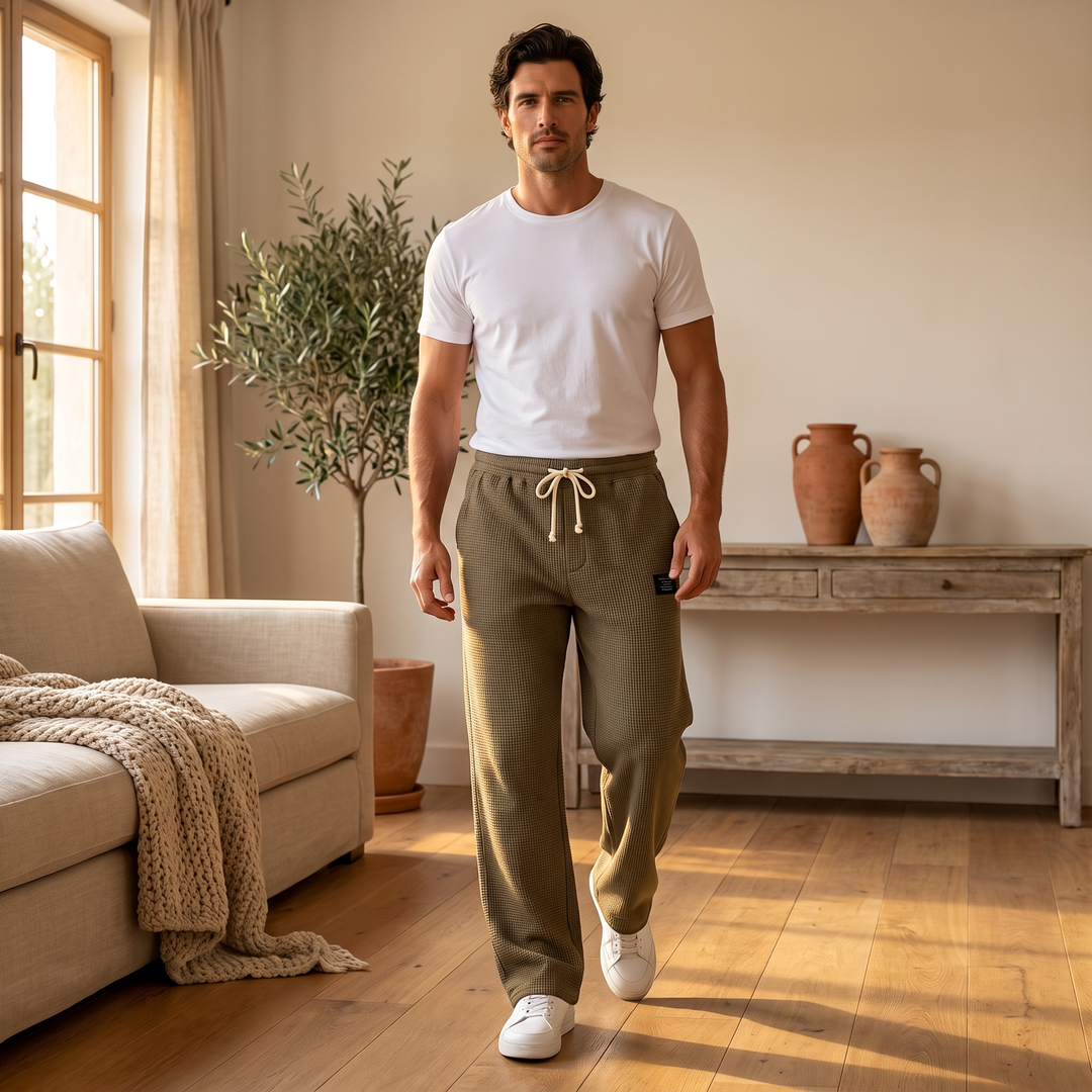 Daniele | Pantaloni con Coulisse Waffle